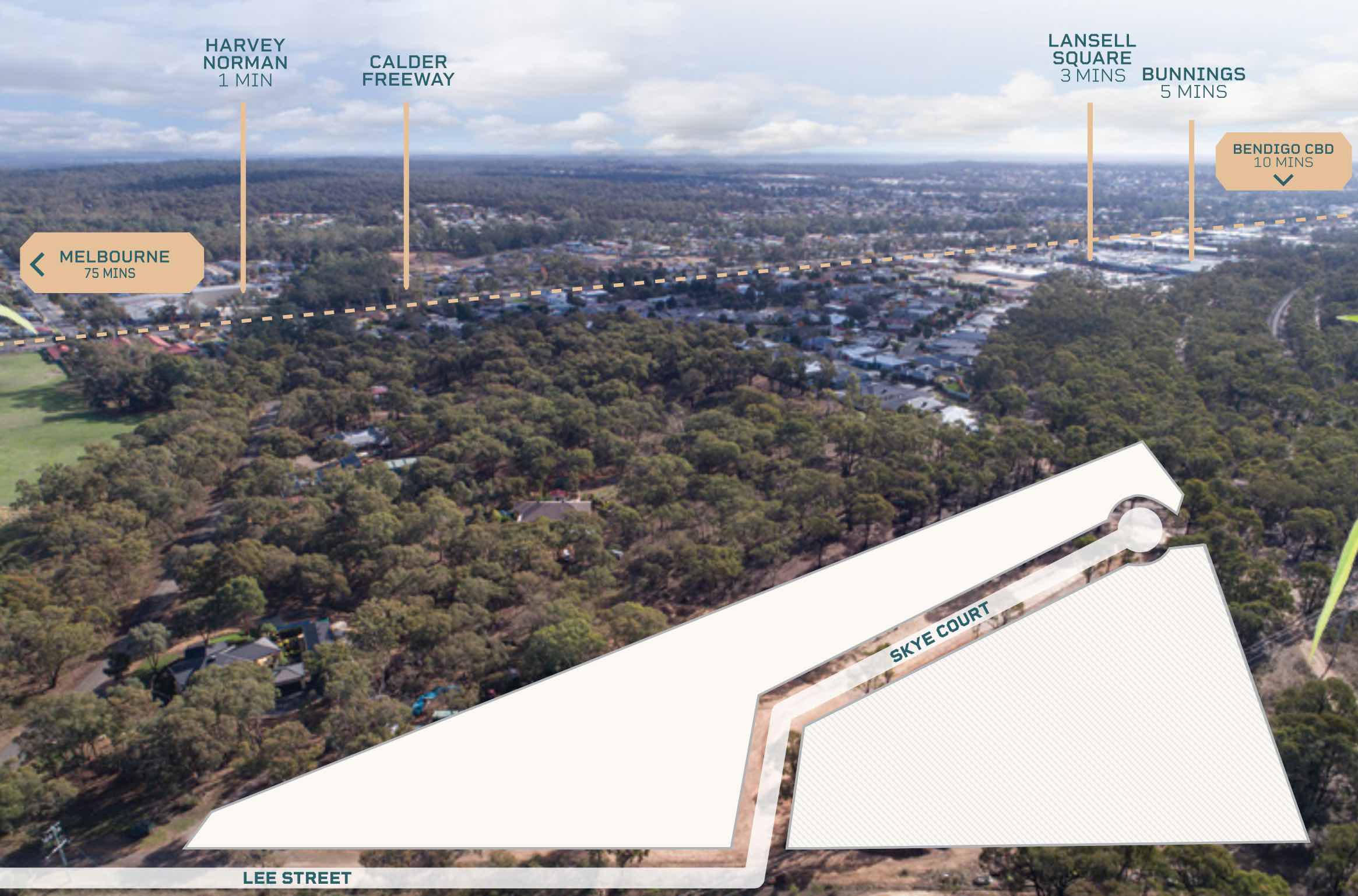 Quarter Acre Estate - Kangaroo Flat Aerial